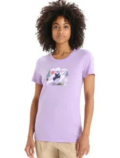 Damen Icebreaker Kurzarmshirts^Merino Tech Lite Ii T-Shirt Spring Run Damen