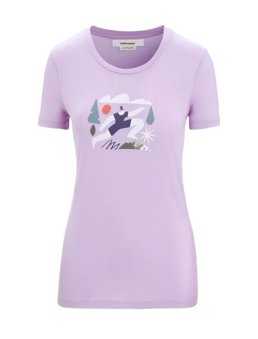 Damen Icebreaker Kurzarmshirts^Merino Tech Lite Ii T-Shirt Spring Run Damen