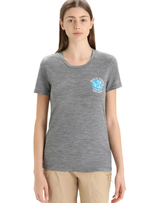 Damen Icebreaker Kurzarmshirts^Merino Tech Lite Ii T-Shirt Earth Damen