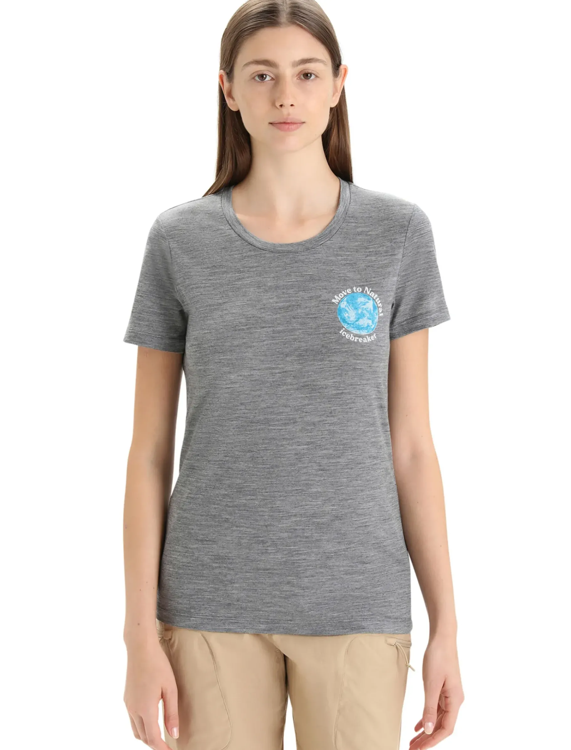 Damen Icebreaker Kurzarmshirts^Merino Tech Lite Ii T-Shirt Earth Damen
