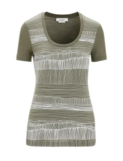 Damen Icebreaker Kurzarmshirts^Merino Tech Lite Ii T-Shirt Mit U-Ausschnitt Reflection Lines Damen