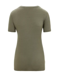 Damen Icebreaker Kurzarmshirts^Merino Tech Lite Ii T-Shirt Mit U-Ausschnitt Reflection Lines Damen