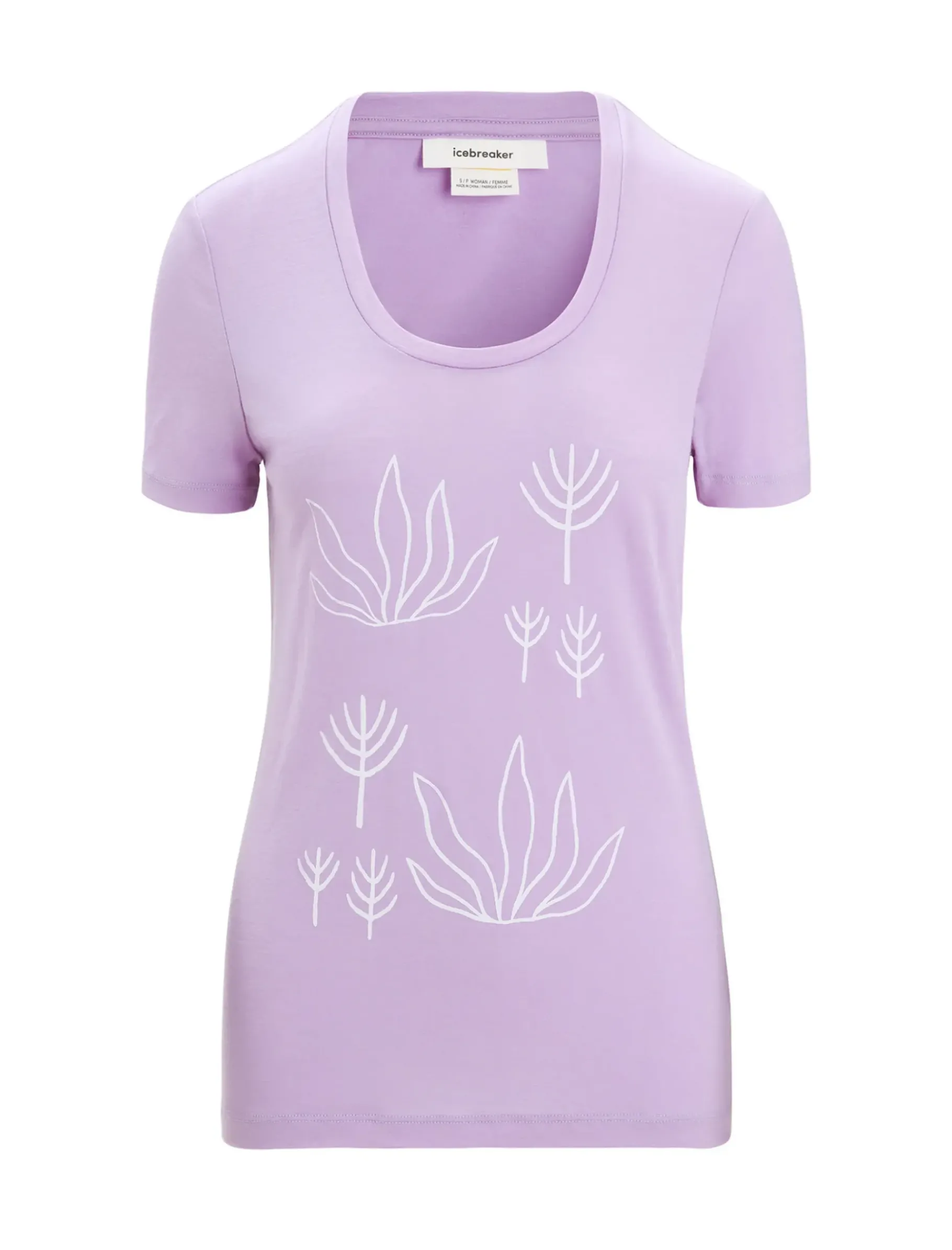 Damen Icebreaker Kurzarmshirts^Merino Tech Lite Ii T-Shirt Mit U-Ausschnitt Fresh Growth Damen