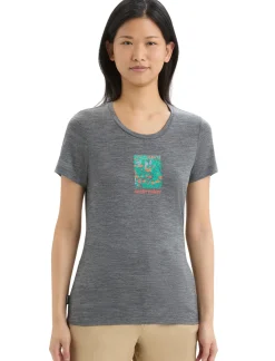 Damen Icebreaker Kurzarmshirts^Merino Tech Lite Ii T-Shirt Wildflower Bloom Damen