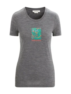Damen Icebreaker Kurzarmshirts^Merino Tech Lite Ii T-Shirt Wildflower Bloom Damen
