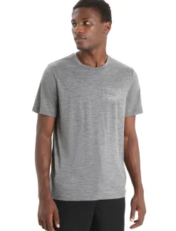 Herren Icebreaker Kurzarmshirts^Merino Tech Lite Ii T-Shirt Mountain Sunset Herren