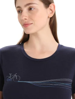 Damen Icebreaker Kurzarmshirts^Merino Tech Lite Ii T-Shirt Cadence Paths Damen