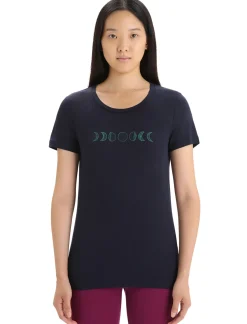 Damen Icebreaker Kurzarmshirts^Merino Tech Lite Ii T-Shirt Moon Phase Damen