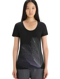 Damen Icebreaker Kurzarmshirts^Merino Tech Lite Ii T-Shirt Mit U-Ausschnitt Plume Damen