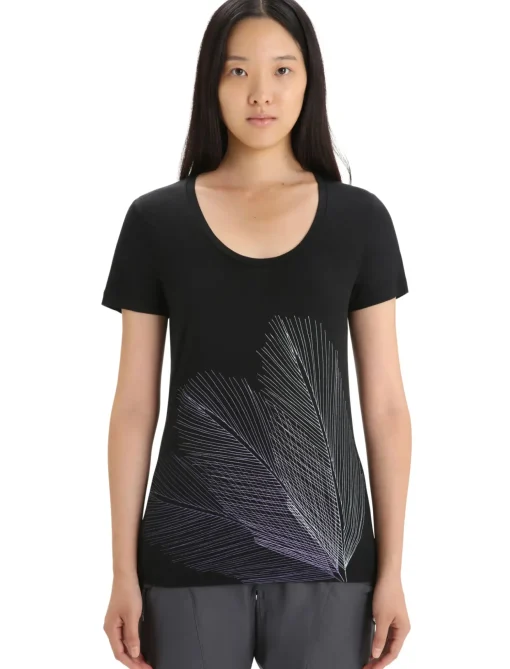 Damen Icebreaker Kurzarmshirts^Merino Tech Lite Ii T-Shirt Mit U-Ausschnitt Plume Damen