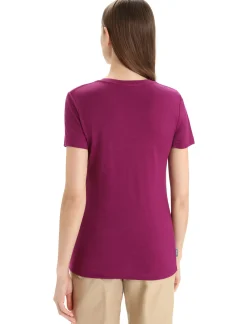 Damen Icebreaker Kurzarmshirts^Merino Tech Lite Ii T-Shirt Mountain Geology Damen