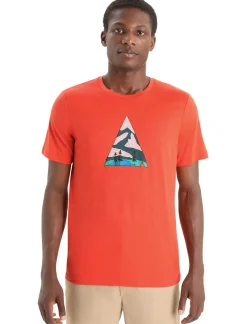Herren Icebreaker Kurzarmshirts^Merino Tech Lite Ii T-Shirt Camping Grounds Herren