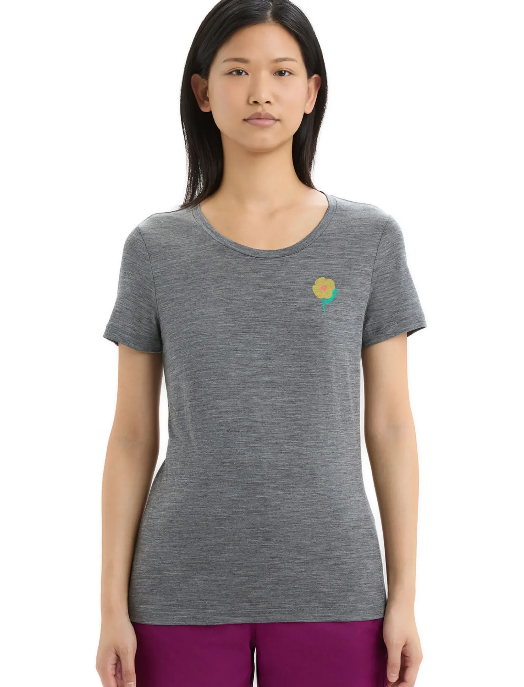 Damen Icebreaker Kurzarmshirts^Merino Tech Lite Ii T-Shirt Springtime Flowers Damen