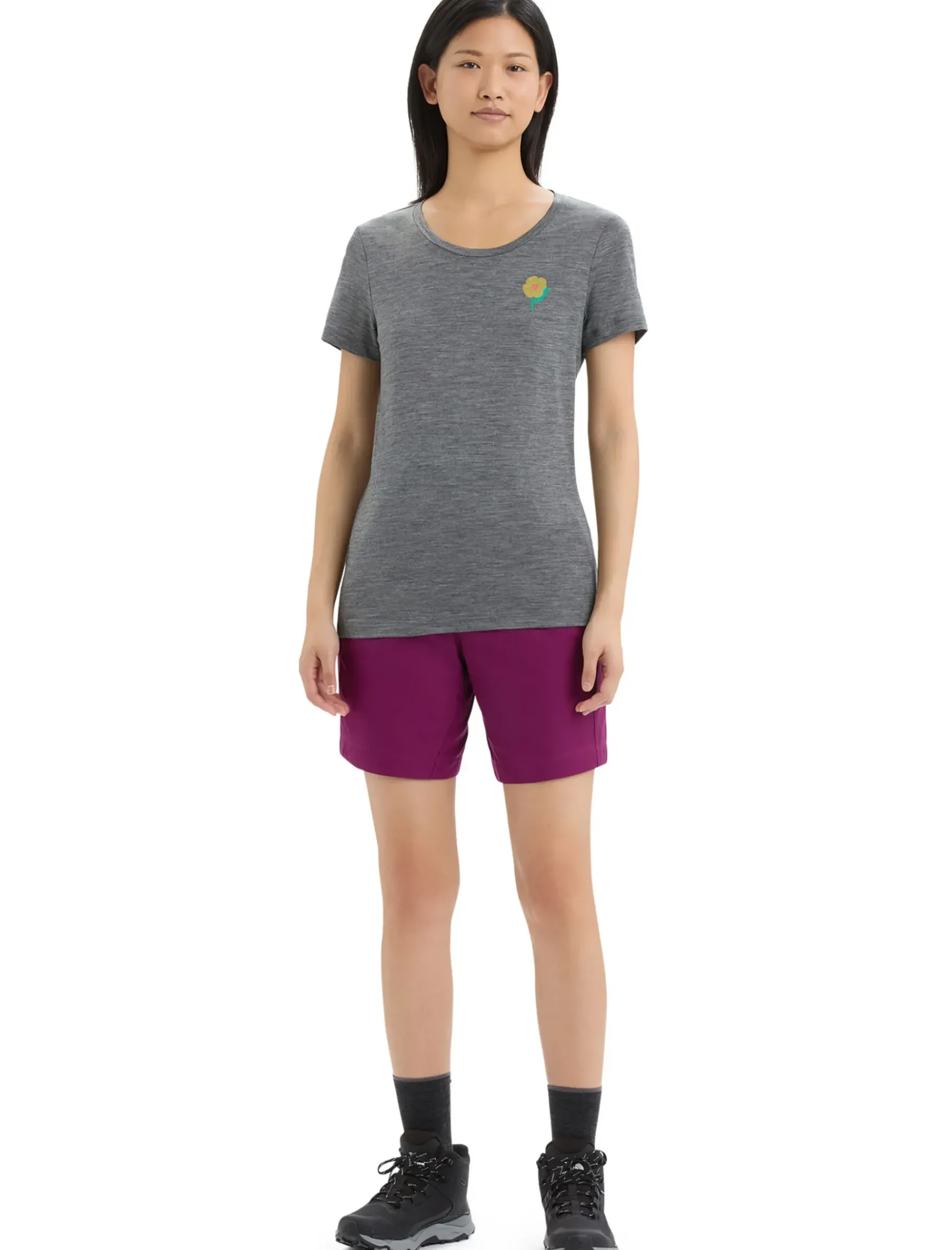 Damen Icebreaker Kurzarmshirts^Merino Tech Lite Ii T-Shirt Springtime Flowers Damen