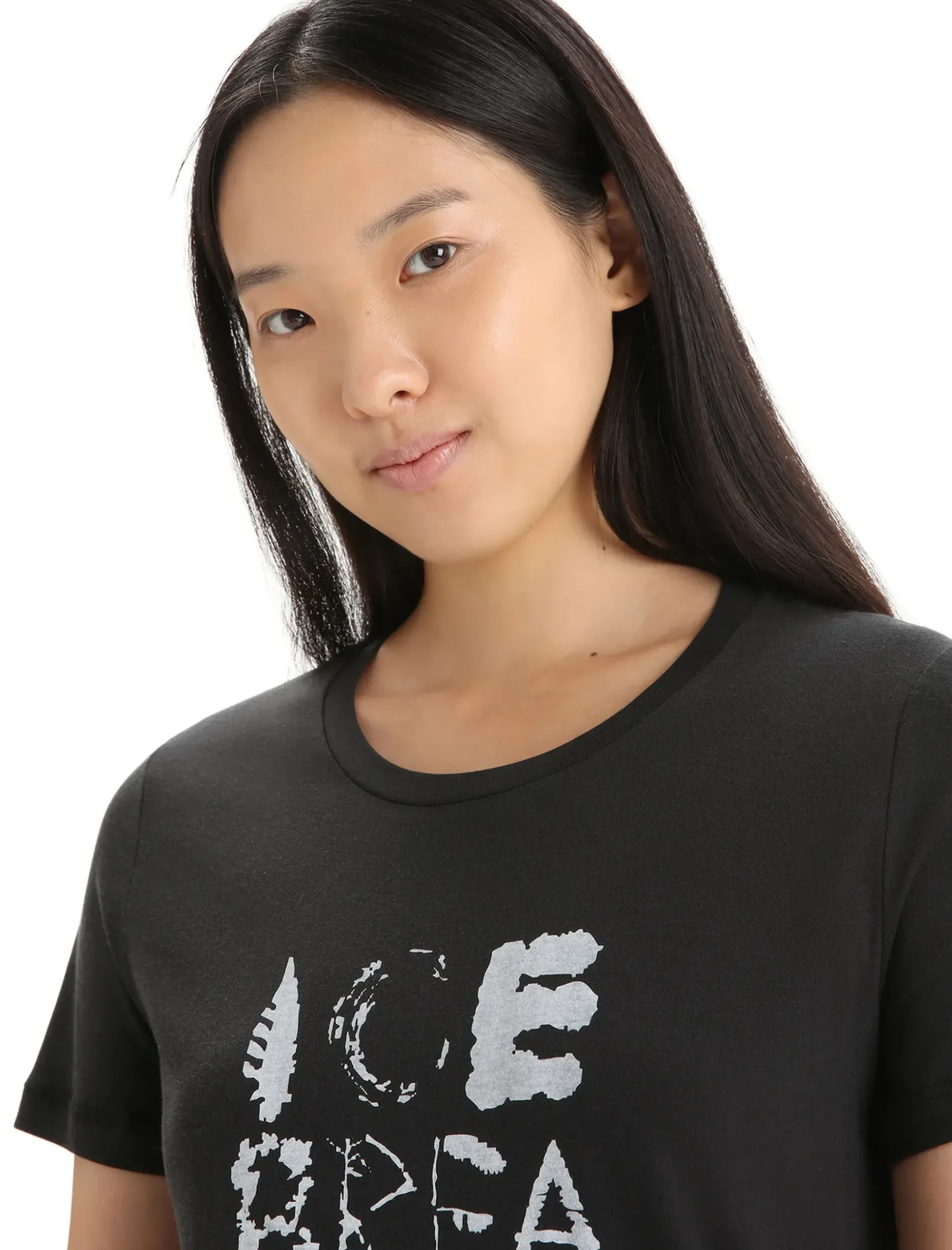 Damen Icebreaker Kurzarmshirts^Tencel Cotton T-Shirt Natural Damen