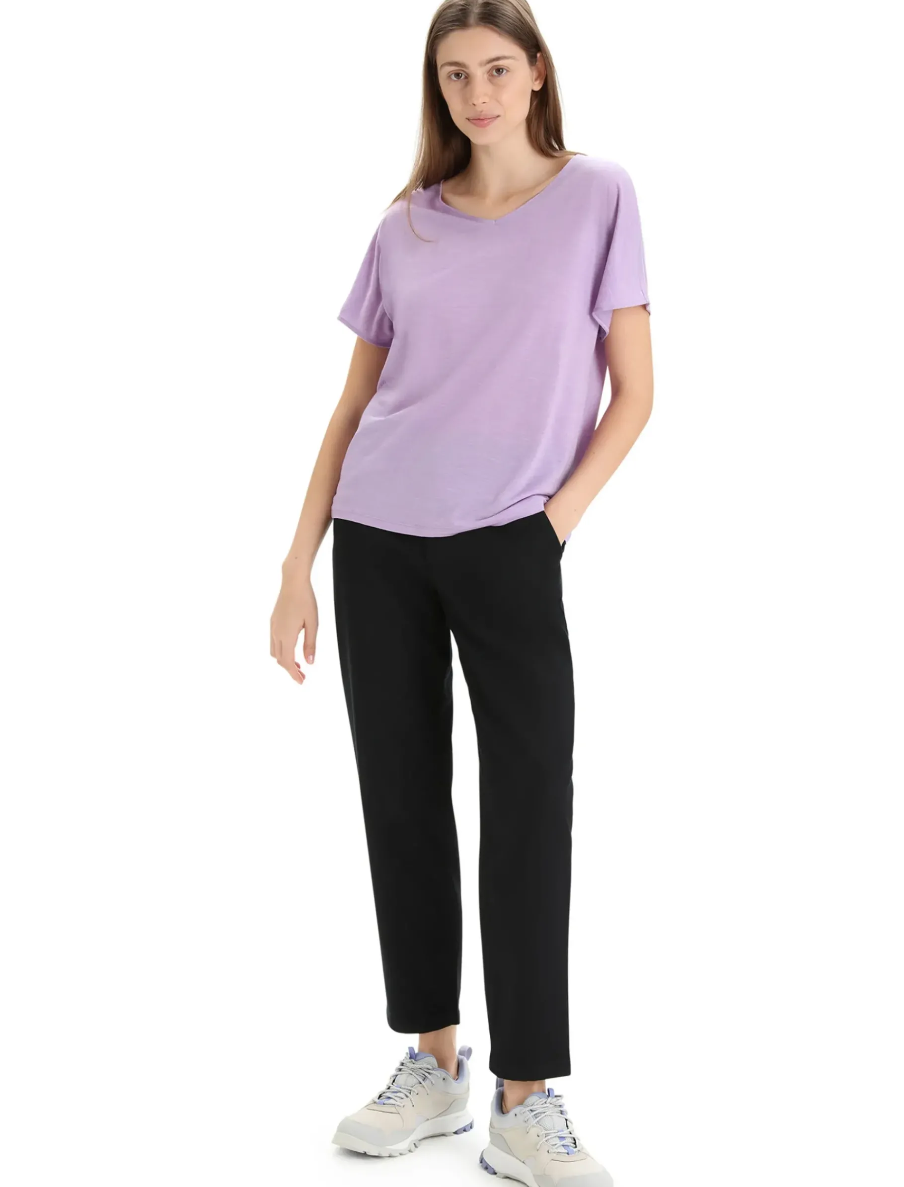 Damen Icebreaker Kurzarmshirts^Wendbares Merino Drayden T-Shirt Damen