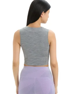 Damen Icebreaker Kurzarmshirts^Zoneknit™ Merino Crop Top Geodetic Damen