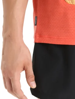 Herren Icebreaker Kurzarmshirts^Zoneknit™ Merino Tanktop Geodetic Herren